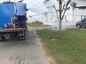 Thi công cảnh quan tại Thủ Thừa