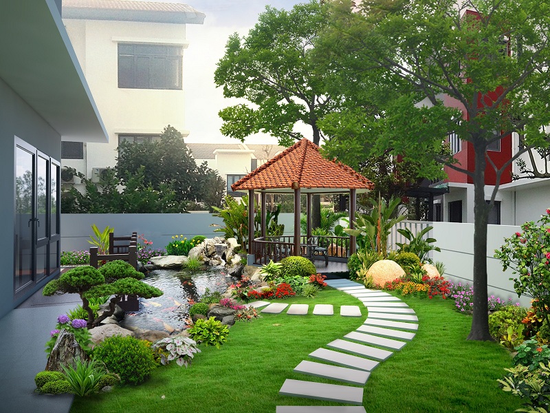 Các hạng mục thi công cảnh quan sân vườn